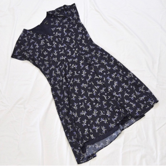 NWOT Ann Taylor Navy Floral Dress - Picture 1 of 4